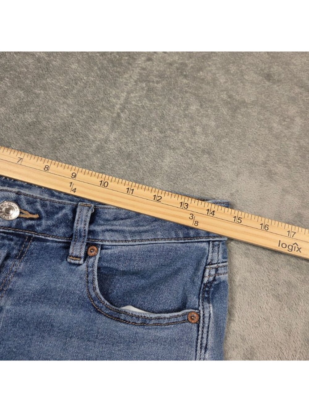 American Eagle Jeans Womens 8 X-Long Blue Mom Stretch Denim Retro Preppy - Picture 6 of 8